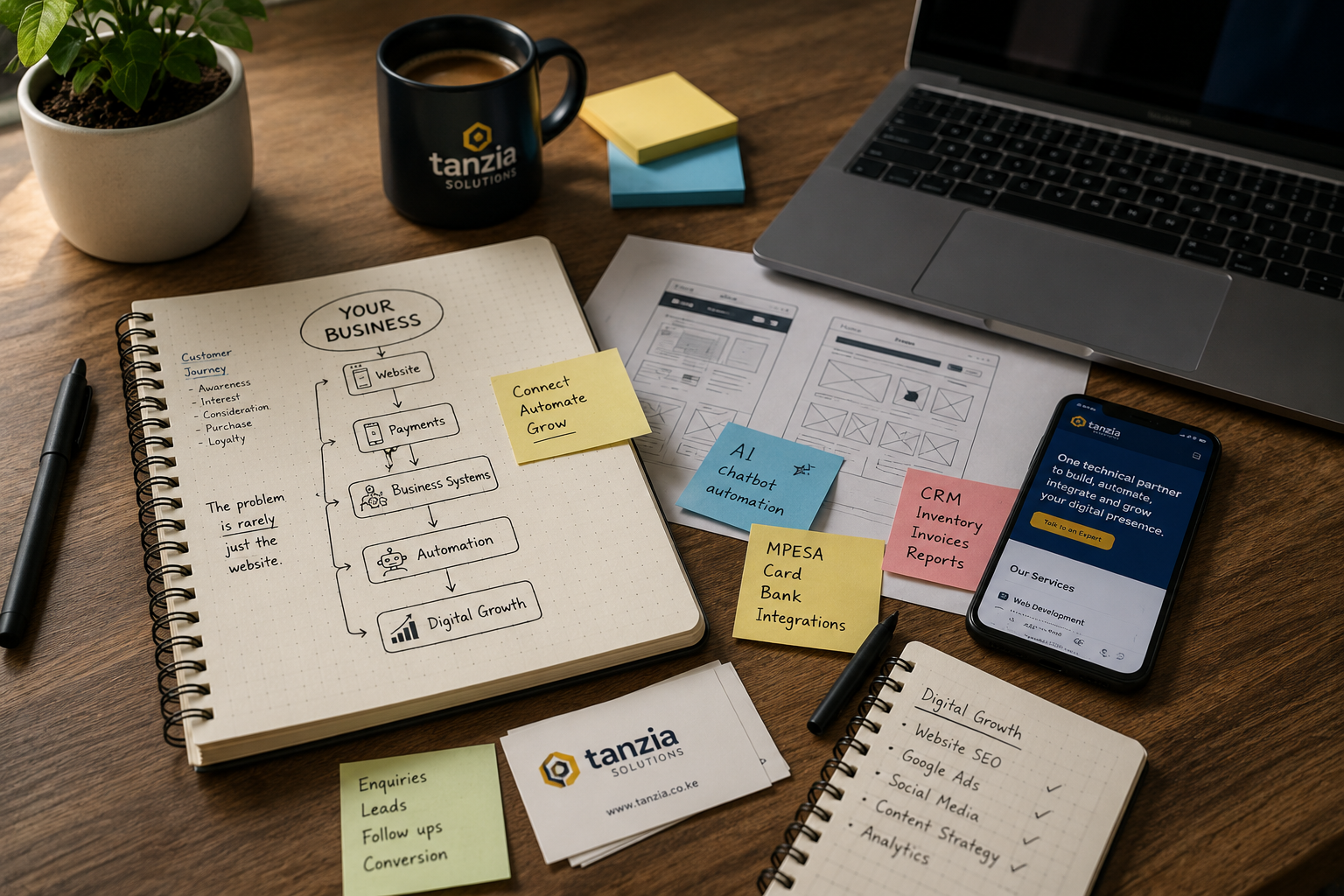 Connected business technology and digital systems